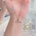 wholesale S925 Sterling Silver Mermaid Tail, You Are My Everything, Exquisite and Versatile Set Necklace for Women, Winter Luxury, Unique Design, Premium Feel-0-3