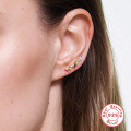 wholesale S925 Sterling Silver INS-style Light Luxury Diamond-studded Back Earring Ear Climber-0-1