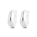 wholesale S925 Sterling Silver Fashionable Japanese Korean Minimalist Arc Striped Trendy Niche Design Earrings Ear Clasps-0-4