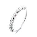 wholesale S925 Sterling Silver European and American Ballpoint Pen Irregular Ring Set Stress Relief Ring Closed Adjustable Ring for Women-0-8