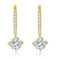 wholesale Platinum Fashionable and Unique Diamond Earrings, 18k Gold Set with Cultivated Diamonds, Round 05 Carat Hoop Earrings, Colorfast-0-4