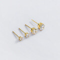 wholesale S925 Sterling Silver Korean-style Small and Delicate Single Diamond Stud Earrings, Fashion Student Mini Flash Diamond Earrings, Style G6785-0-0