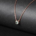 wholesale S925 Sterling Silver Minimalist and Ethereal Style Pendant with Natural Moss Agate Necklace and Stud Earrings Gemstone Jewelry Set-0-4
