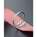 wholesale Sterling Silver Double Happiness Ring Women's Adjustable Vintage Chinese Style Xi Character Index Finger Ring Minimalist Dainty Band-0-2