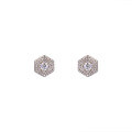 wholesale Sterling Silver Minimalist Japanese-style Luxury Versatile Small Moissanite Geometric Stud Earrings for Women, Hypoallergenic, Gift for Girlfriend-0-1