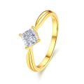 wholesale 18K Gold Simple Lab-Grown Diamond 07 Carat Princess Cut Solitaire Engagement Ring for Women Light Luxury-0-4