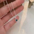 wholesale S925 Sterling Silver with Small Colorful Stones Women's Light Luxury Fashion Exquisite Delicate Collarbone Necklace Summer New Trendy-0-5