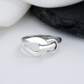 wholesale S925 Sterling Silver Minimalist Irregular Geometric Ring Ins Korean Japanese Style Niche Design Index Finger Ring for Women-0-0