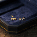 wholesale S925 Sterling Silver Simple and Elegant Basic Stud Earrings with Zircon-0-1