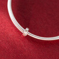 wholesale 999 Silver Fresh, Sweet, Ins-style, Niche Design, Exquisite Frosted Plain Push-Pull Bracelet S7567-0-4