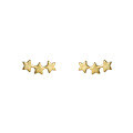 wholesale S925 Sterling Silver Three Stars Ear Studs Ins Style Designed Pentagram Ear Jewelry for Women M03159-0-4