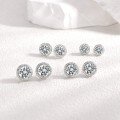 wholesale S925 Sterling Silver Ice Moissanite Stud Earrings, Light Luxury Minimalist Elegant Style, Women's Best-Selling Hit on Independent Sites-0-2