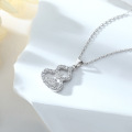 wholesale S925 Sterling Silver High-End Sense Chain Personality Gourd Pendant Full Drill Zircon New Chinese Style Necklace Sterling Silver Wholesale-0-2