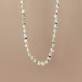 wholesale S925 silver pearl colorful bead necklace Korean version small fresh summer sweet women's neck jewelry D8706-0-0
