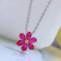 wholesale 925 Silver New Snowflake Necklace for Women, Light Luxury Small Brand Flower Daisy Petal Collarbone Chain-0-1