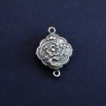wholesale 925 Sterling Silver Plum Orchid Bamboo Chrysanthemum Pendant Retro Ethnic Style Handwoven Bracelet DIY Material Accessory Charm-0-9
