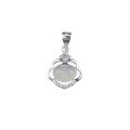 wholesale 999 Silver Auspicious Agate Pendant, White Jade Peace Lock, Niche Design with Vintage Style, Minimalist and Light Luxury Jewelry-0-4