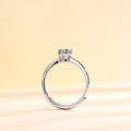 wholesale Sterling Silver D Color Moissanite Ring for Women, Small and Chic Design, High-End Feel, Gift for Girlfriend, Simple and Fashion-0-2