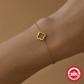 wholesale S925 Sterling Silver Minimalist Four-Leaf Clover Openwork Bracelet, Korean Style Viral Accessory-0-1