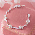 wholesale 990 Sterling Silver Fresh and Sweet Ins Style Elegant and Unique Design Filigree Lily of the Valley Bracelet S7811-0-0