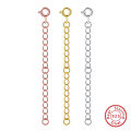 wholesale S925 Sterling Silver Versatile Extension Chain, Fashion Minimalist Chain, DIY Simple Elegant Matching Chain-0-0