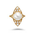 wholesale S925 Silver Plated 14K Gold Shell Pearl Ring for Daily Wear, Small Batch Luxury Style from Dunli Jewelry Source Manufacturer-0-4