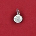 wholesale 925 Sterling Silver Retro Antique Chinese Style Round Pendant Fu Character Red String Bracelet Small Charm Bead DIY Jewelry Accessory-0-14