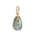 wholesale S925 Sterling Silver Minimalist Japanese-style Irregular Labradorite Pendant-0-4