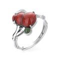 wholesale S925 Sterling Silver Creative Fresh Pastoral Style Bamboo Joint Gourd Shaped Ring Artistic Elegant Adjustable Index Finger Ring-0-4