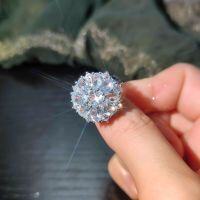 wholesale S925 Sterling Silver Exaggerated Luxury Ring with Topaz Gemstone and Natural Garnet Flower Design-Natural Topaz Ring US Size 6