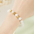wholesale Metal Silver Xinghui White Jade Bracelet for Girlfriend's Best Friend Couple Jewelry Summer Versatile New Chinese Style Wenwan Bracelet Wholesale-0-3