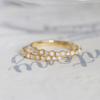 wholesale S925 Sterling Silver Dunli Jewelry Vintage Ring for Women, Simple and Versatile Fashion OL Man-Made Opal Zirconia Ring-Gold 1# (Hong Kong) No. 10