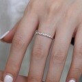 wholesale S925 Sterling Silver Red Elk Full Body Ring, Stackable Ring for Women, Light Luxury, Unique Arrangement, Exquisite, Fashionable, Versatile Ring-0-3
