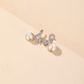 wholesale 925 Sterling Silver Freshwater Pearl Earrings for Women, Minimalist and Luxurious Design, Exquisite and Unique, Fashionable and Simple Stud Earrings-0-0