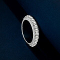 wholesale S925 silver Euro-American minimalist ring with 25mm half-hole shell pearl in-0-1