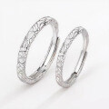 Sterling Silver Candy Paper Couple Rings, Fashionable Fine Stacking Bands, Direct Factory Supply-0-4