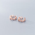 wholesale Metal S925 silver ear clip for women, minimalist, no-piercing, hollow heart, girly ear accessory G3684-0-2