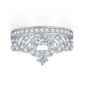 wholesale S925 Sterling Silver Classic European Style Crown Women's Ring, Summer New Simple and Versatile Matching Jewelry-0-3