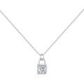 S925 Silver Cross-border 50-Point D Color Moissanite Necklace-0-3