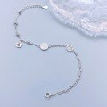 wholesale S925 Sterling Silver Maker's Bestseller Round Bead Wealth-Attracting Diamond-Inlaid Blessing Bracelet, Fashionable Minimalist Niche Design Gift for Women-0-3