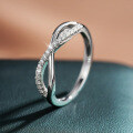 S925 Sterling Silver Hip-Hop Asymmetrical Row Ring with Moissanite-0-1