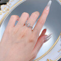 wholesale S925 silver new plant-inspired fashion luxury 30-point crown ring for daily elegant style-0-3