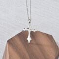 Sterling Silver Full Pavé Moissanite Cross Pendant Necklace for Women-0-2