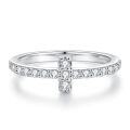 wholesale S925 Sterling Silver T-Shaped Stacking Ring with Full-Circle Diamonds, Ins Style, Minimalist and Versatile, Popular Wholesale for Cross-Border European and American Markets-0-0
