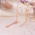 wholesale 18K Rose Gold Cupid's Arrow Heart Earrings Elegant High-End Korean Japanese Style Solid 18K 9K Yellow White Gold Jewelry-0-2