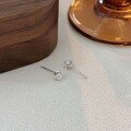wholesale S999 Silver Pearl Earrings for Women, Small and Exquisite, Minimalist and Fresh Style, Unique and Elegant Ear Accessories-0-2