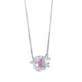 wholesale S925 Silver Butterfly Fairy Pink and Purple Diamond Necklace Collarbone Chain for Women, Elegant and Versatile High-End Feel by Zhuozhifan Jewelry-0-4
