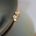 wholesale AU375 9K Gold Star Ear Stud Ear Hoop Korean Dainty Jewelry-0-0