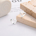 wholesale S925 Sterling Silver Geometric Heart Stud Earrings, Minimalist and High-End, Hypoallergenic for Sensitive Ears, Xiaohongshu (Little Red Book) Same Style-0-3