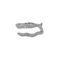 wholesale S925 Sterling Silver Korean Ins Original Design Squid Tentacle Series Textured Inlaid Diamond Open Ring for Women-0-4